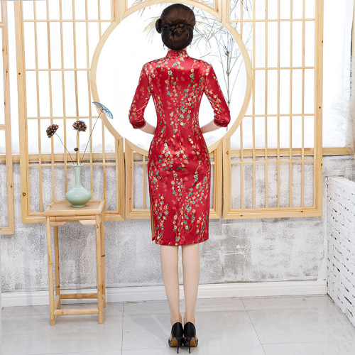 Chinese Dresses Qipao for women robe chinoise cheongsam Cheongsam season long velvet gilt cheongsam cheongsam dress