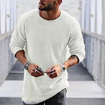 2020 Autumn/winter new cross-border eBay foreign trade men's knitwear crew-neck long-sleeved blouse casual sweater - ShopShipShake