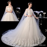 Suzhou Huqiu Slim Tail Wedding Dress 2024 New Wedding Dress Tail Wedding Dress off-shoulder plus size Simple Chinese Style