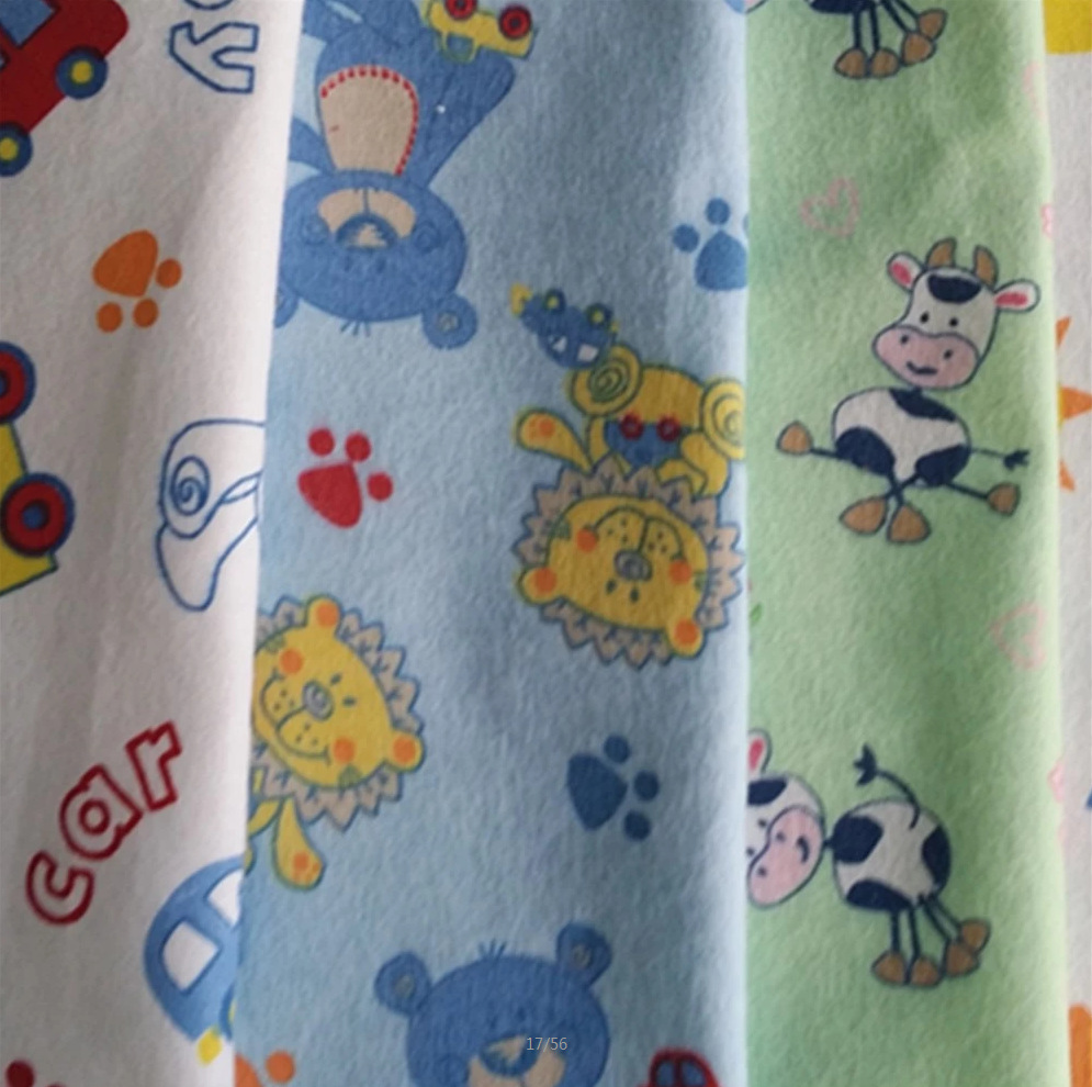 全棉绒布印花 20*10童装面料 婴儿抱毯 床上用品面料 热卖中