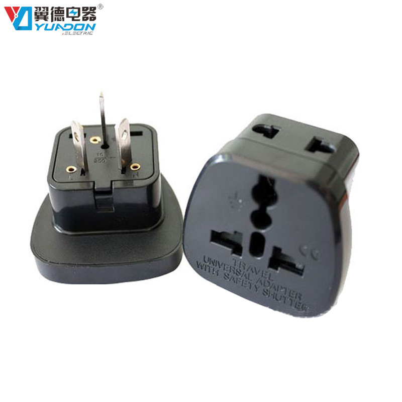 yuadon翼德侧边开孔带保护门澳规国标转接头 澳式转换插座YDSI-16