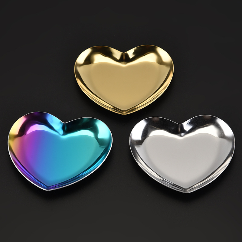 Golden storage system heart shaped