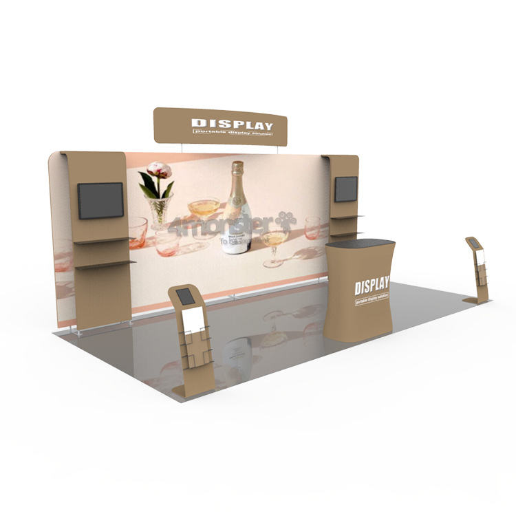 3*6m快幕秀摊位造型 可随意组合 贸易展览会专用展架 画面热转印