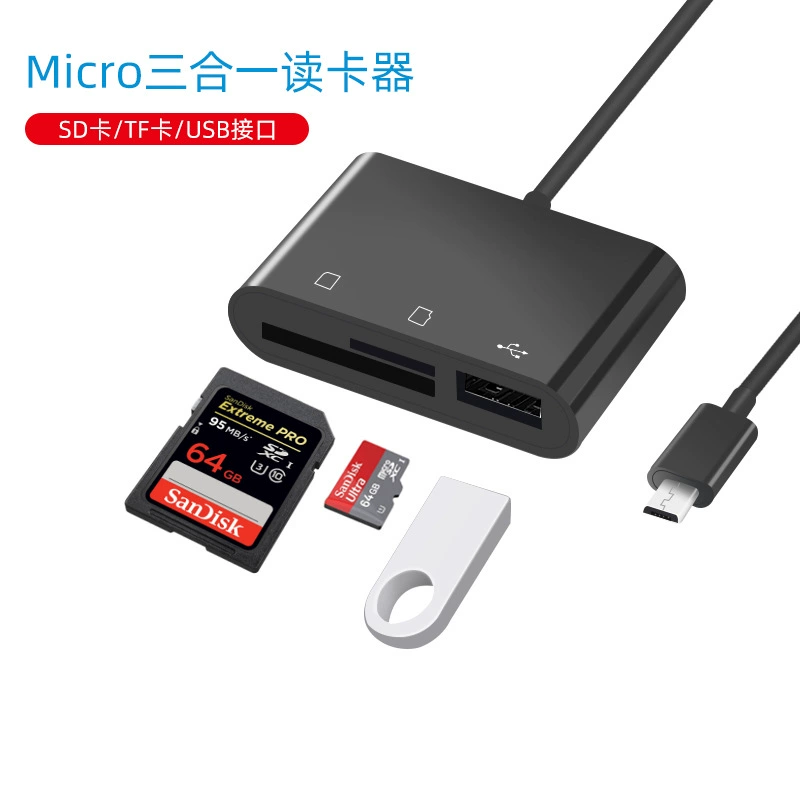 Микро OTG кардридер для Android, многофункциональный считыватель карт TF/SD