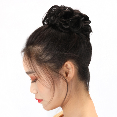Foreign trade 25-color wig hair ring, realistic and fashionable fluffy hair ring, bridal updo wig hair accessories, hair ring