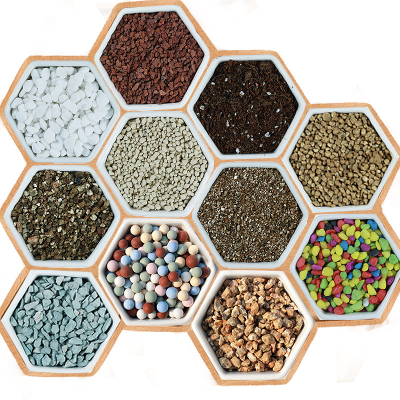 批发铺面石 通用营养土多肉铺面彩石 绿沸石赤玉土麦饭石蛭石白石