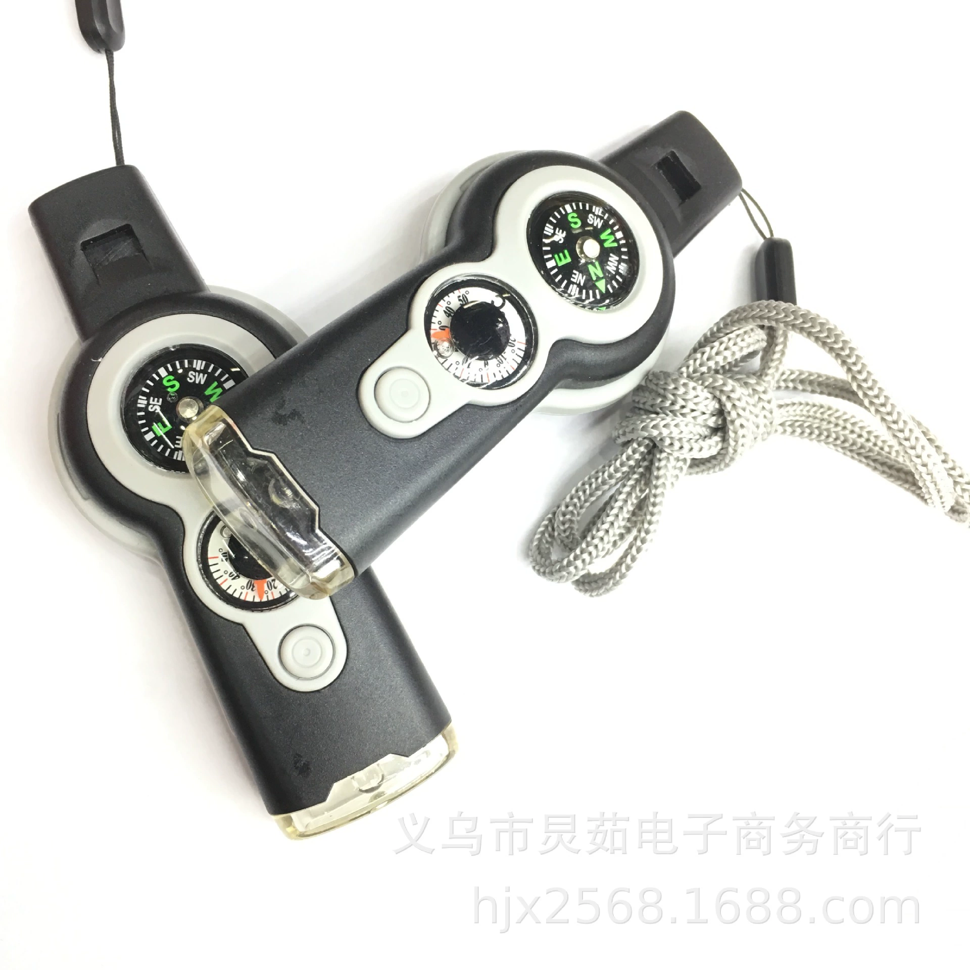 Universal thermometer, whistle, travel life jacket