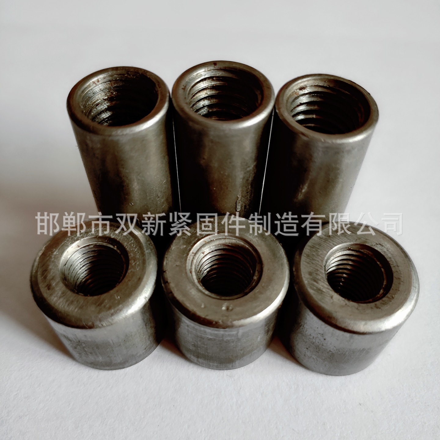 冷镦加工非标加长加厚圆柱螺母 非标铁套管 铁质圆柱套筒螺母毛坯
