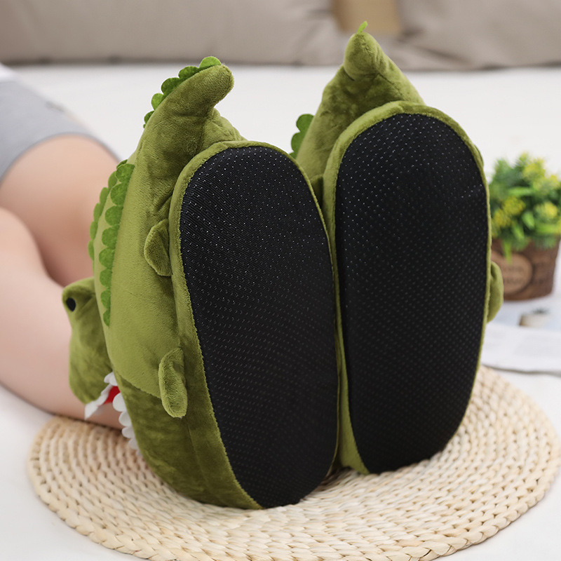 Dinosaur Slippers with Anti-Skid Rubber Sole House Shoes