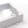 New 26 English letters rings Diamond -style students Creative and simple combination with opening ring ring