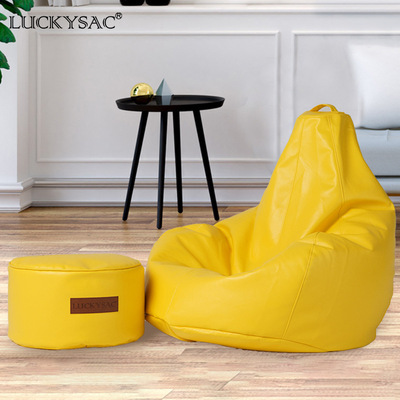 厂家直销客厅单人皮革沙发 懒人创意时尚简约休闲皮革沙发批发