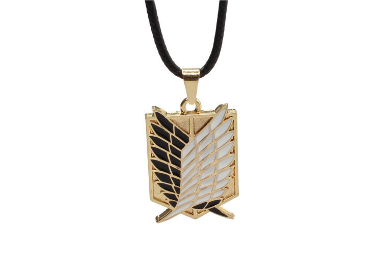 The new fashion anime around the attacking giant investigation corps logo necklace wholesale