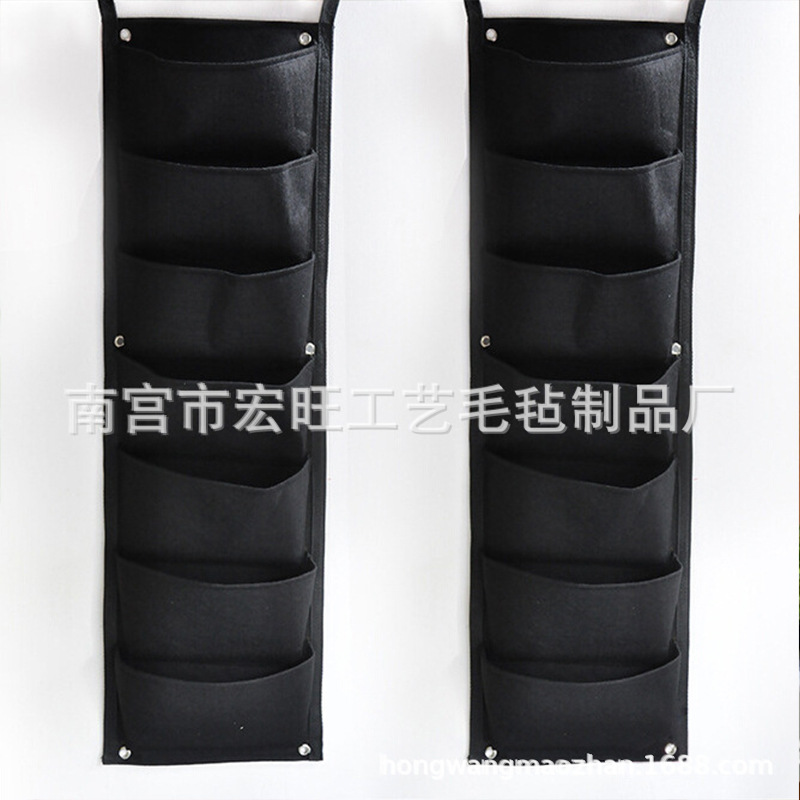 新款壁挂毛毡育苗袋 居家室内实用毛毡种植袋 园林景观毛毡植物袋