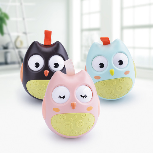 Owl tumbler toy baby music large early education 0-1 year old baby soothing toy for boys and girls