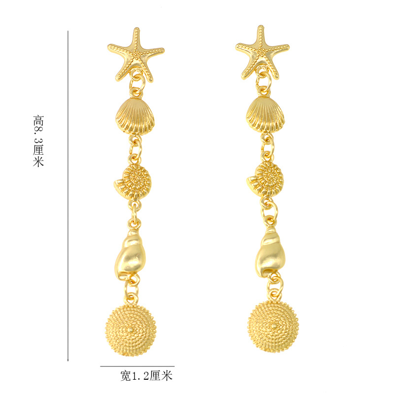 Fashion Earrings For Women Starfish Earrings Female Korean Simple Earrings Wholesale display picture 1