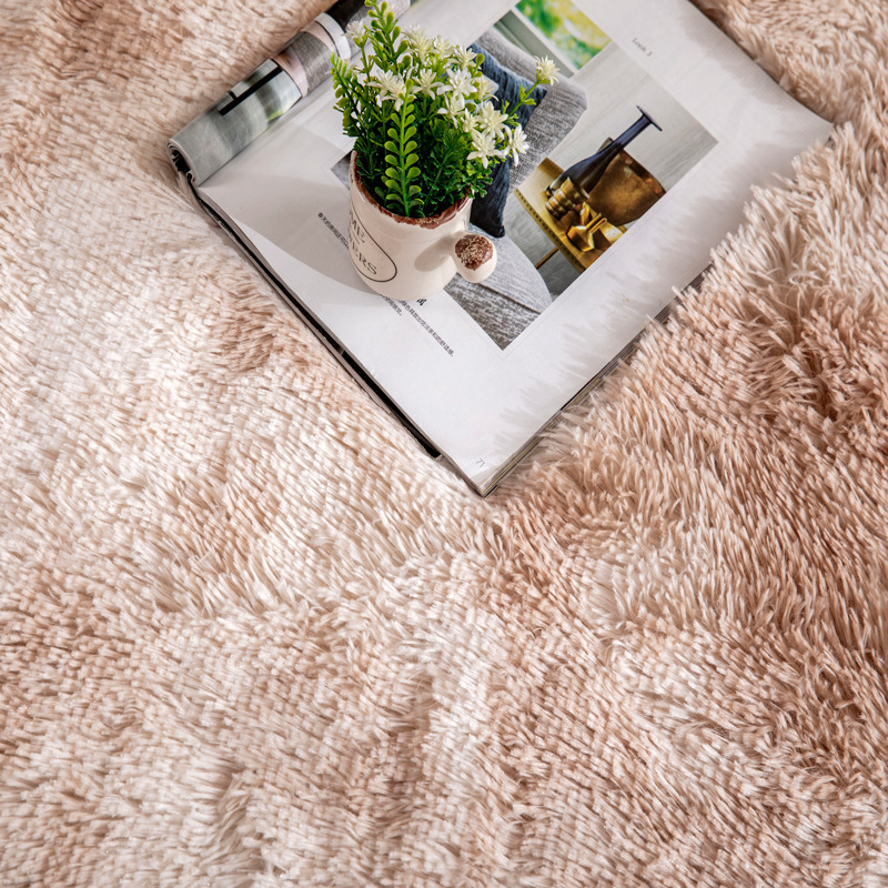 Sala de estar alfombra de gradiente completo dormitorio tie-teñido mesa de té manta de noche Alfombra de lana larga al por mayor alfombra de la ventana de la Bahía alfombra del hogar