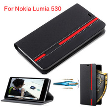 适用适用诺基亚Nokia Lumia 530拼色手机皮套插卡支架手机保护套