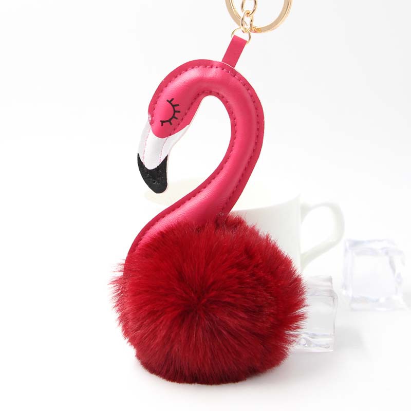 Plush Material 1 Piece Plush Flamingo Bag Charms