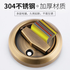 Stainless steel 304 invisible door lock, hidden indoor room door lock, single-sided double-sided pull ring invisible door lock, embedded handle