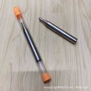485 Stainless Steel Blow Fire Tube Blow Fire Pocket Bellow Camping Fire Tool Retractable Blow Fire Rod