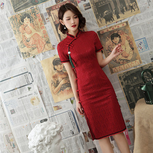 Women Chinese Dress Cheongsam Qipao dresses Qipao long short sleeve Qipao skirt