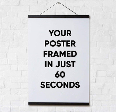 批发免工具实木挂轴 跨境亚马逊磁性挂画夹 poster hanger wood|ms