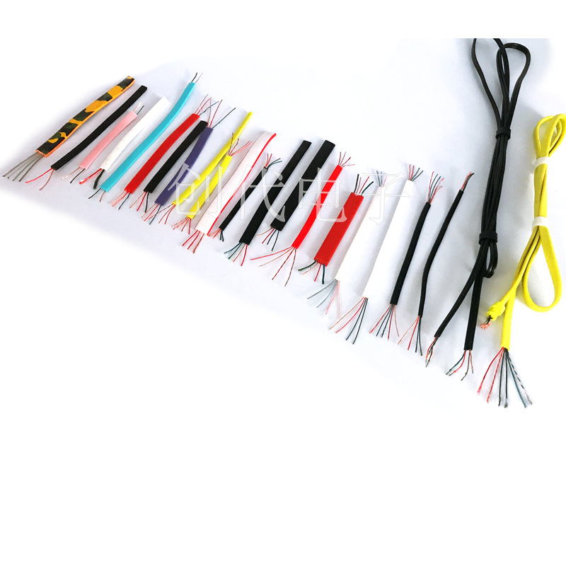 PVC透明耳机线 2芯彩色耳机线 8/0.08 多股漆包线0.3铜线