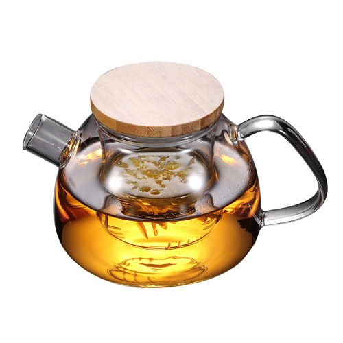 Glass teapot water pot brewing teapot tea cooking filter tea set flower tea pot household glass pot wholesale