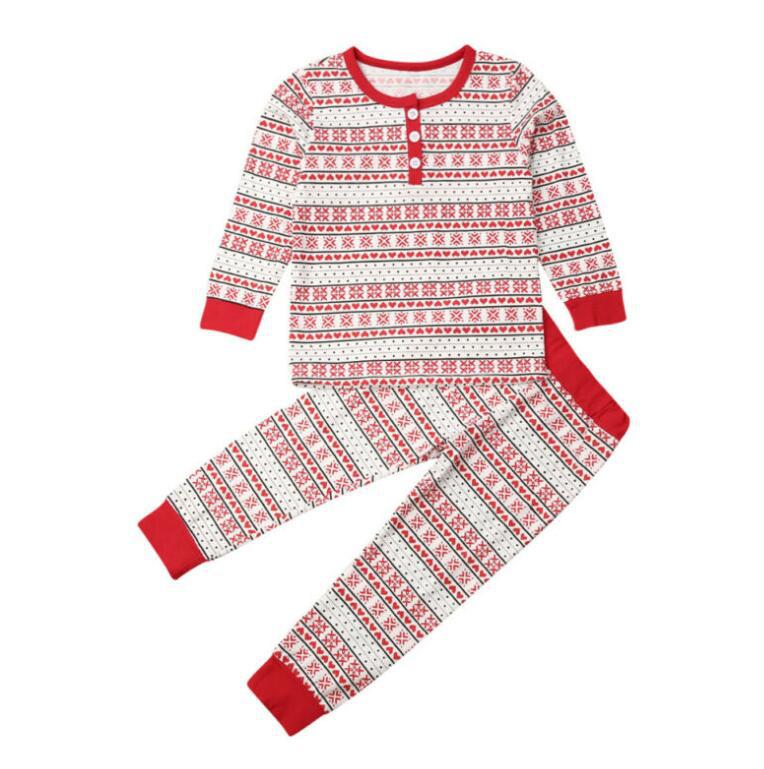가을과 겨울 크리스마스 새로운 어린이 홈 의류 소년과 소녀 긴 소매 인쇄 크리스마스 세트 잠옷 의류
