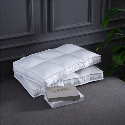 hotel Linen Pillow core hotel Guest room Bedclothes Homestay Cotton Down-proof Velvet feather pillow Manufactor wholesale