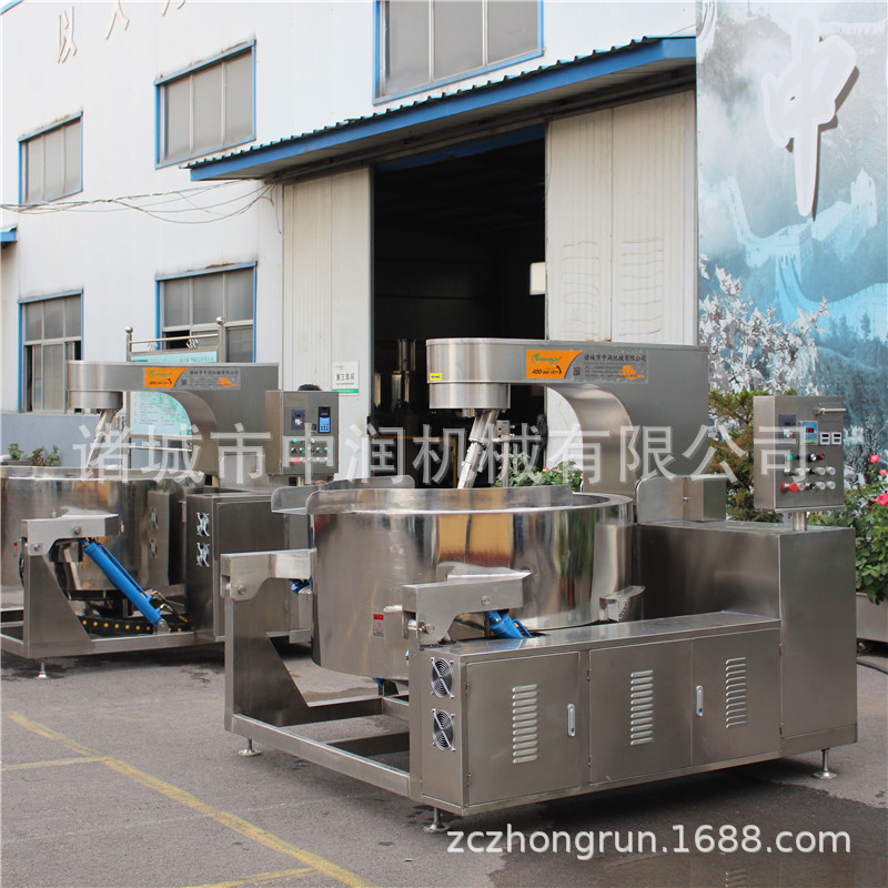 山东中润大型全自动行星搅拌燃气火锅底料炒锅 自动火锅底料炒锅