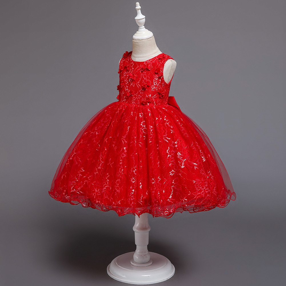 Children's Dress Princess Dress Baby Year-old Dress Tutu Skirt Flower Girl Wedding Dress display picture 7