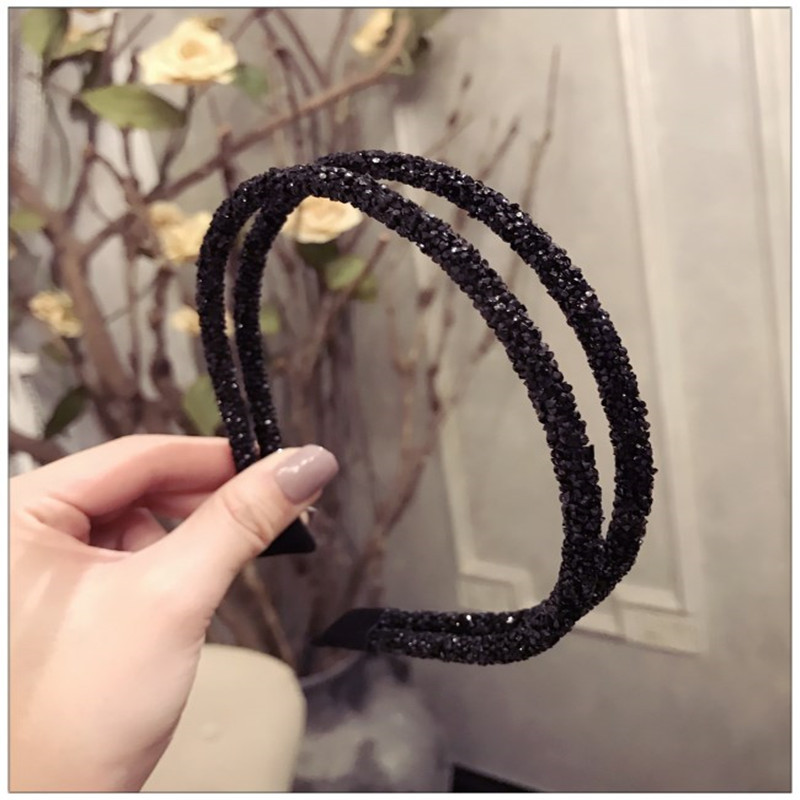 78g Weight Hair Band Hair Accessories Type 1 Piece Quantity Daily Occasion Rhinestone Material C Shape Pattern Women'S Gender Plating Design Simple Style Style Women's Simple Style C Shape Rhinestone Plating Hair Band 9