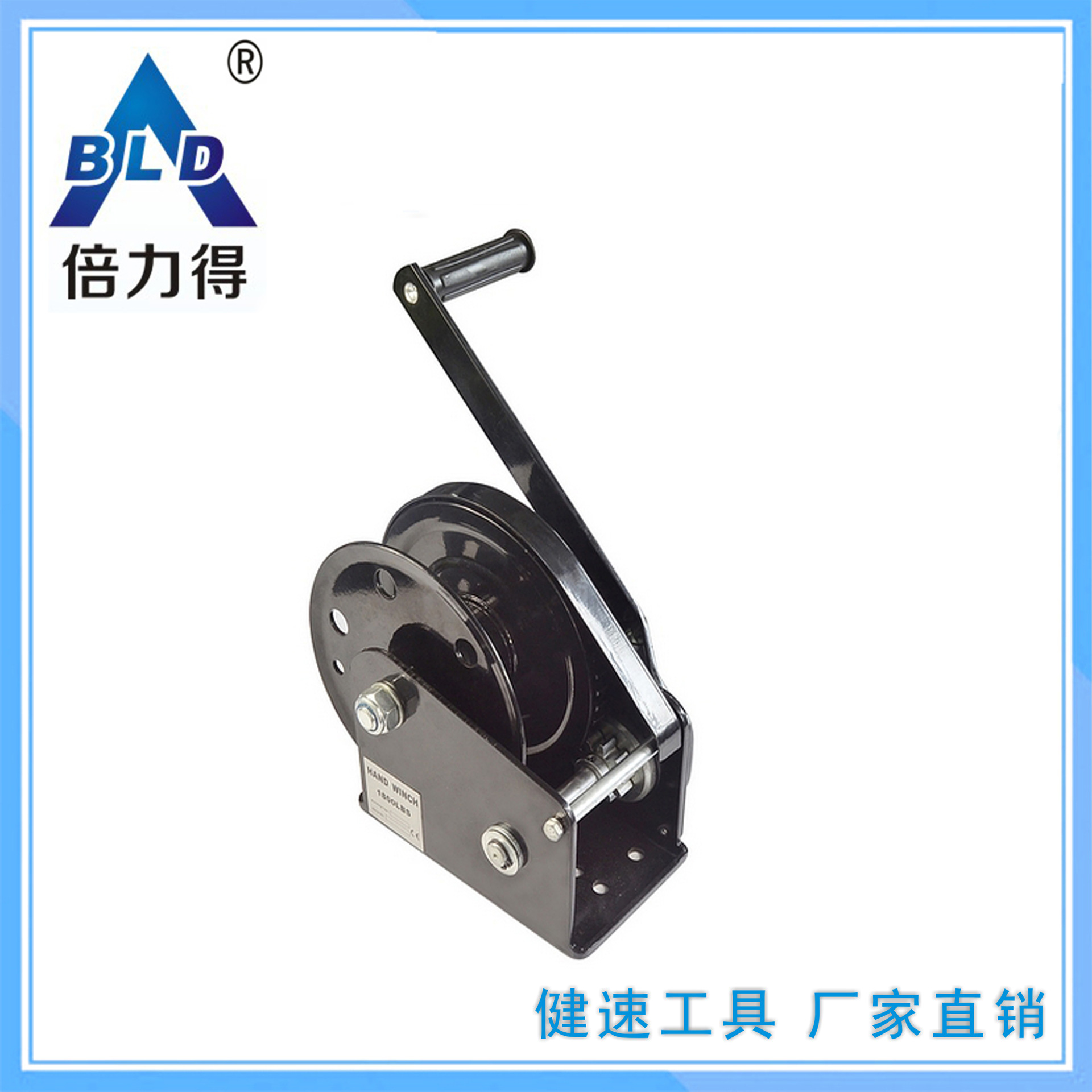 刹车绞盘 1800lbs空架自锁起重工具小吊机牵引工作安装空调神器