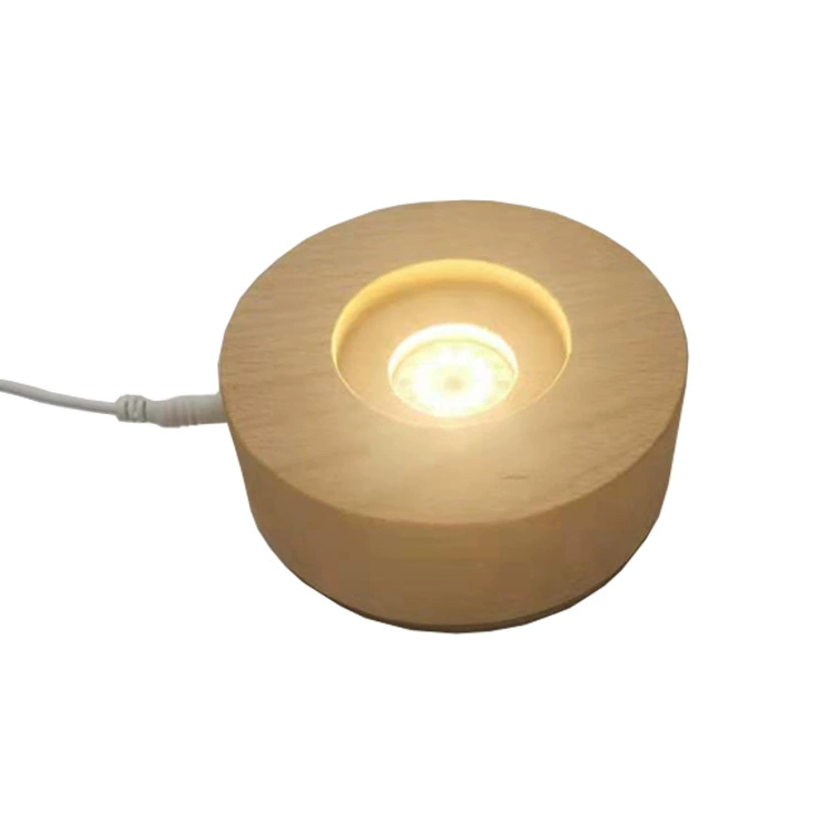 3D Бусина Кристальная Шаровая Лампа из массива дерева LED свет USB провод Лампа из массива дерева Светильник lands crafts swing