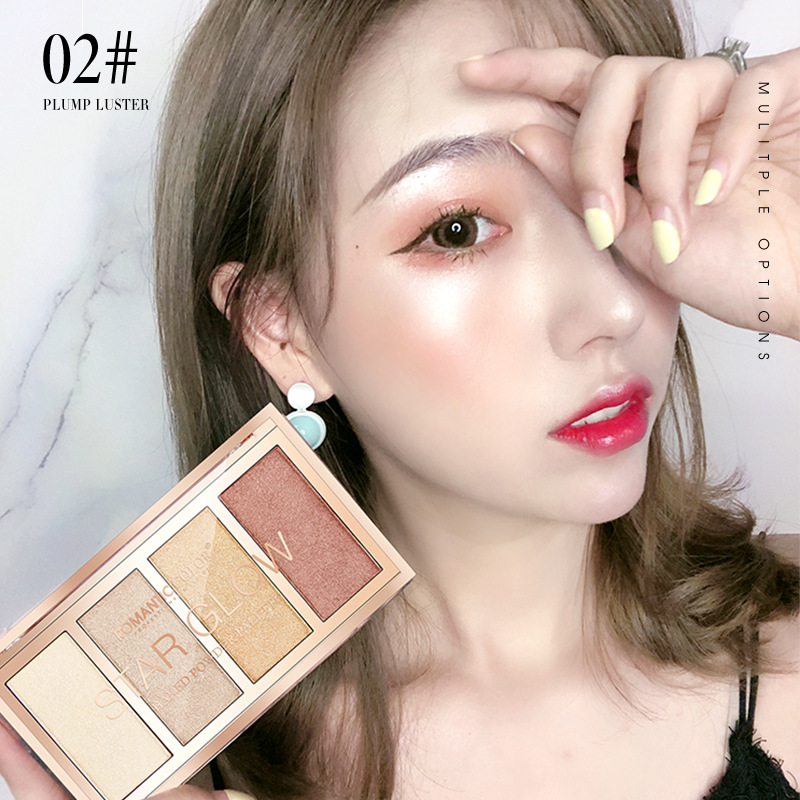 ins超火亚马逊速卖通romanticcolor浪漫色彩花漾立体腮红提亮高光