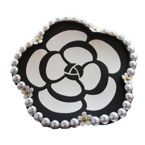 Automotive supplies, car interior decorations, car non-slip mats, silicone rubber mats, camellias, pearls and daisies, dropshipping