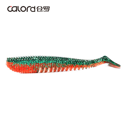 Calord仓罗t尾软饵批发 黑鱼鲈鱼假饵铅头面包虫路亚软虫仿生拟饵