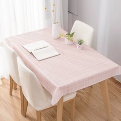 Minimalist Nordic Dining Tablecloth Easy-to-Wash Plastic Grid Tablecloth Living Room Bedroom Coffee Table Cover Table Mat
