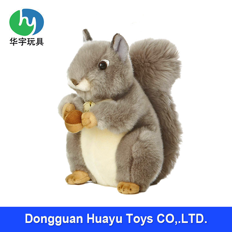 Foreign trade Exit simulation Wool squirrel baby source factory major High-end simulation Plush animal Doll