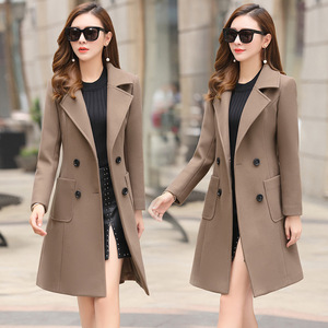 Long waist woolen jacket woolen coat