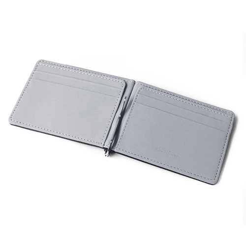 Korean version of the new men's and women's PU leather bag cover card bag creative beauty money clip metal clip bag foreign trade supply wholesale