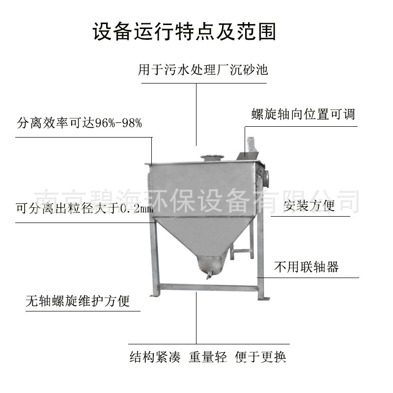 LSSF-355x6型螺旋式砂水分离器 掌柜推荐旋流沉砂池除砂机械设备