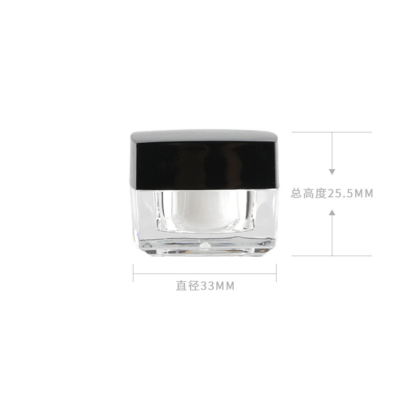 5G botella de crema cuadrada cosméticos acrílicos sub-caja de embalaje botella de crema facial caja de crema facial