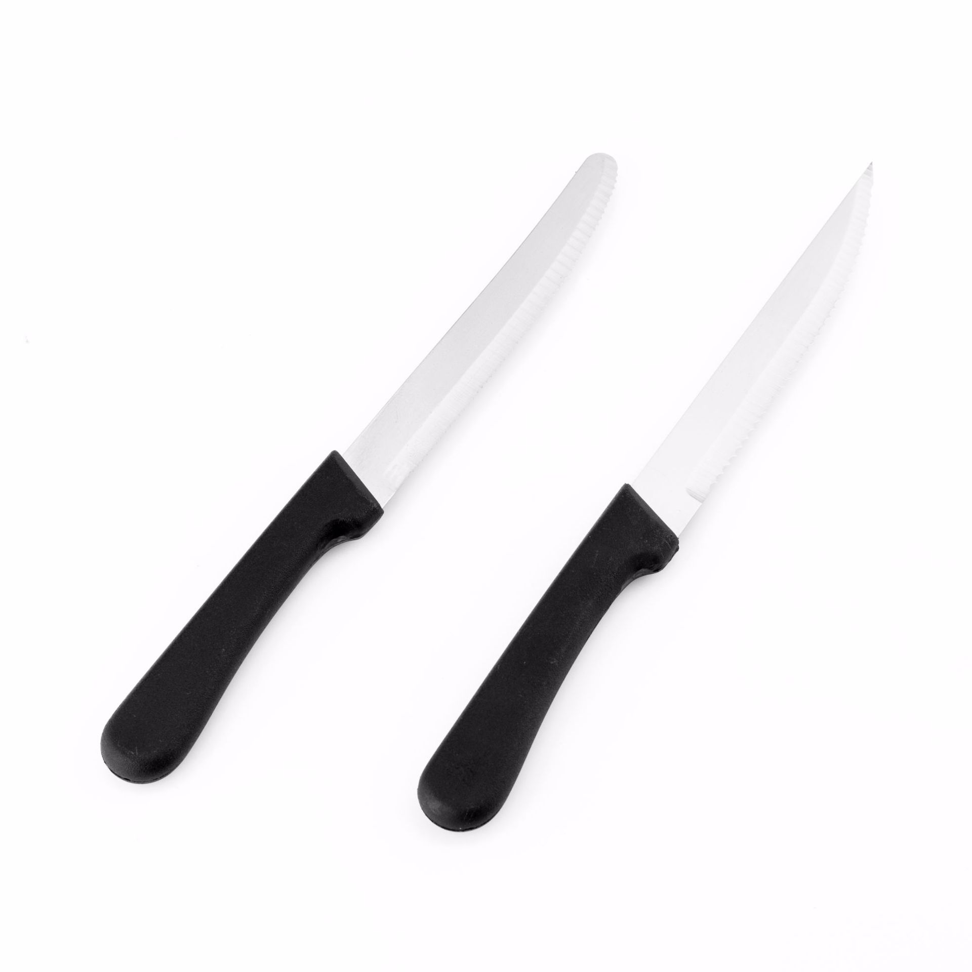 Cocina gadget cuchillo de carne mango de plástico acero inoxidable filete redondo puntiagudo 8 pulgadas embalaje de la fruta papelería en stock