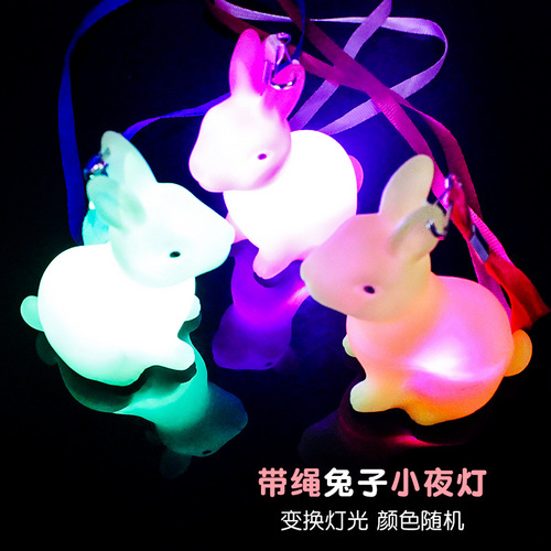 New large lanyard night light, dolphin night light luminous toy with rope, micro-business small gift for scanning code