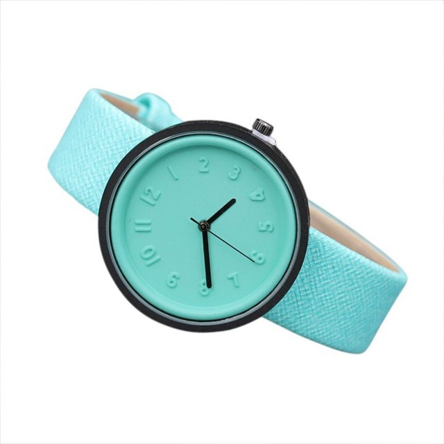 Factory Wholesale Fashion Foreign Trade Style Cloth Belt Super Thick Color Men And Women Quartz Watch Wholesale Casual Female Watch