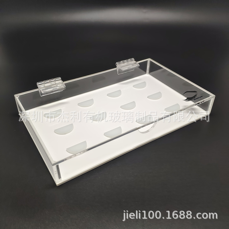 厂家透明假睫毛收纳盒创意防尘嫁接存花盒亚克力选款展示盒