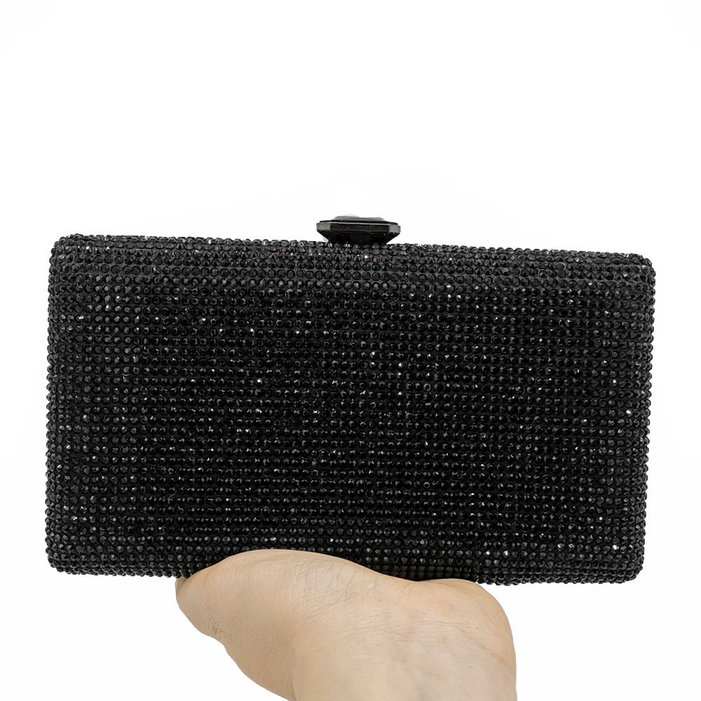 Bolso De Mano Retro Con Diamantes En Color Liso display picture 29