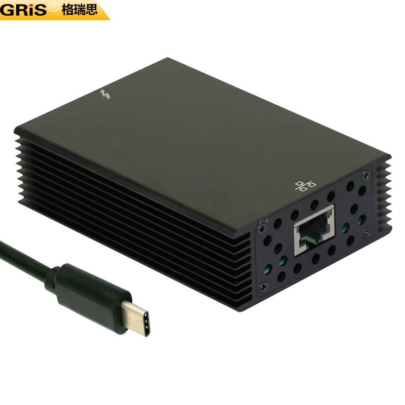 Преобразователь Ethernet Thunderbolt 10G для серверов/маршрутизаторов, высокая плотность портов, чёрный